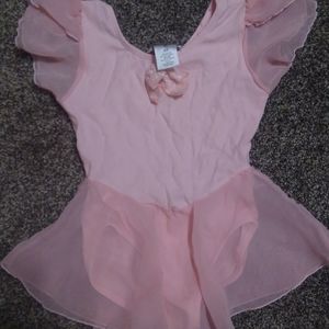 Pink dance leotard, girls 4/5